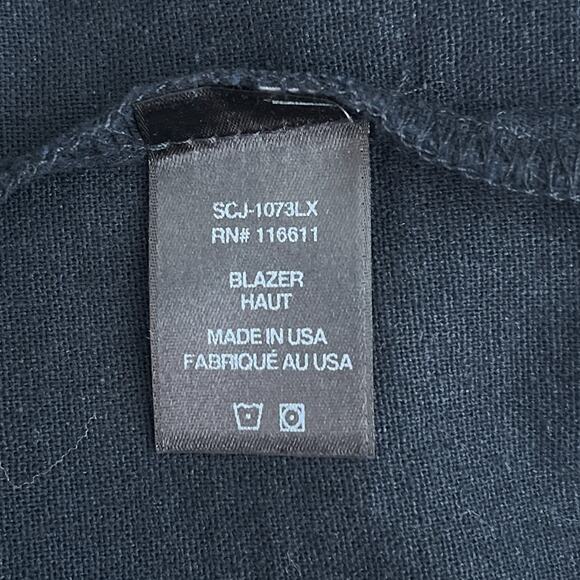 Anthropologie Amadi Kayne Double Breasted Blazer Navy Blue Women's Size Small - Picture 15 of 16